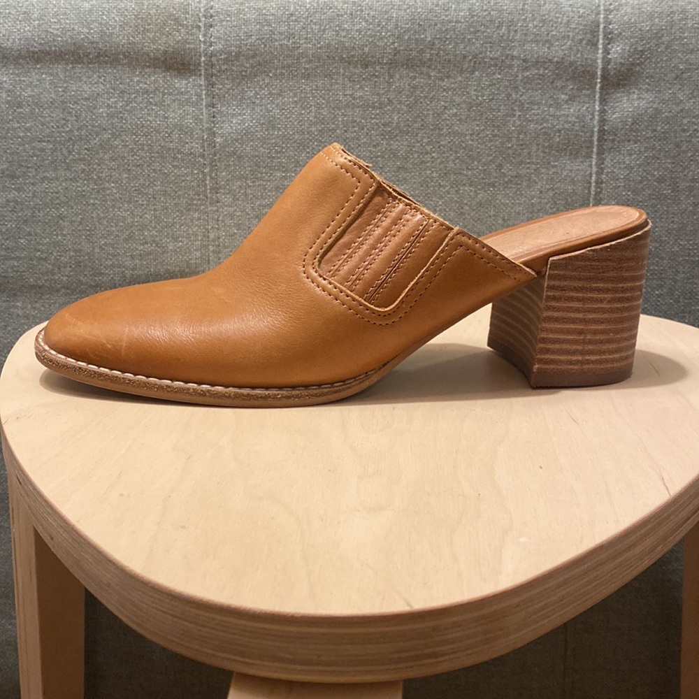Madewell Tan Leather Mules